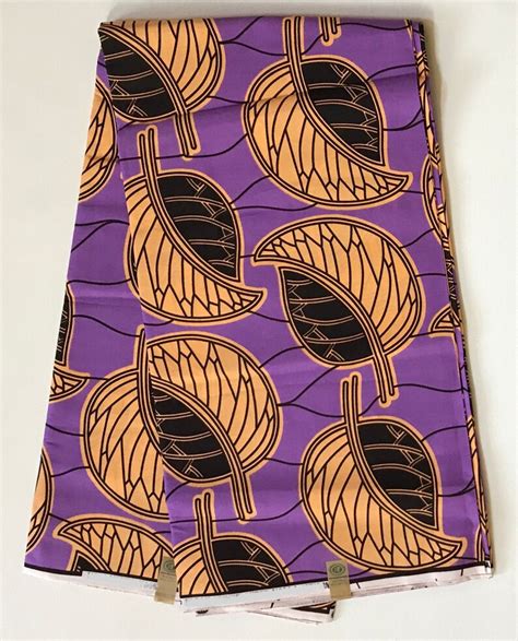 African Print Fabric Ankara Purple Dark Nude Brown Etsy