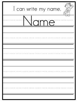 This early writing worksheet lets your child identify the letters in his or her name and practice writing it. EDITABLE Name Practice Standard Print BUNDLE by Kreative in Kinder