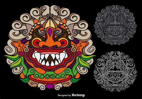 Vector Colorful Mythological Barong Download Free Vector Art Stock