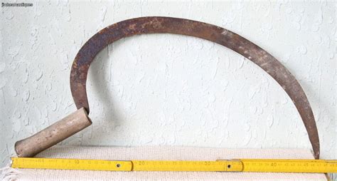Antique Early 20 C Austrian Farm Garden Tool Hand Sickle Scythe