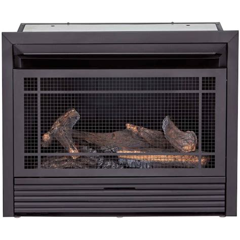 Duluth Forge 27 In W 26000 Btu Black Vent Free Dual Burner Gas Fireplace Insert In The Gas