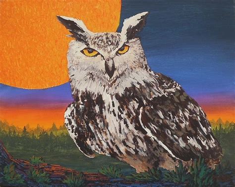 Eagle Owl Painting By Anthony Parson Fine Art America