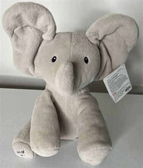 Baby Gund Animated Flappy Elephant Stuffed Animal Plush Gray 12