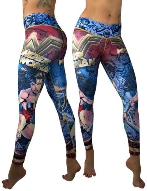 Wonder Woman Superhero Leggings For Yoga Working Out Or Casual Wear Ebay