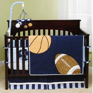 I don't want to put this in the nursery, but instead, i would love to give this to my husband for his desk. Nursery Room Ideas: Sport Theme Baby Crib Bedding Set