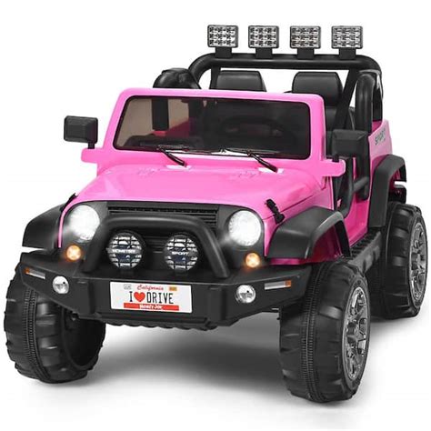 Honey Joy 13 In 12 Volt Pink Kids Jeep Car Powered Ride On With Remote