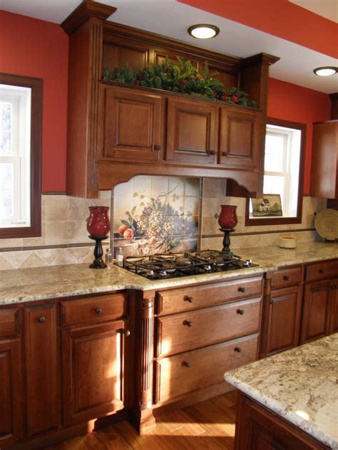Tan brown granite is a beautiful dark colored stone that has beige speckling. Vibrant Cherry Kitchen with granite countertop ...