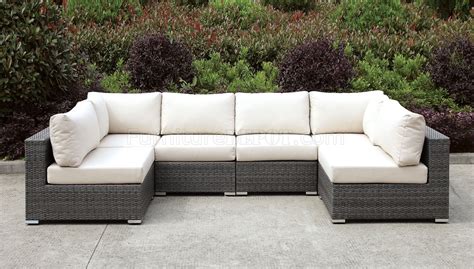 Somani Cm Os2128 6 Outdoor Patio U Shaped Sectional Sofa
