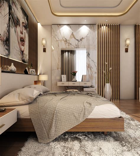 A combination of chic modern design and pops of pink create the ultimate master suite, from a luxuriously dressed bed to an elegant sitting area. Modern Master Bedroom With Living Area - Qatar on Behance ...