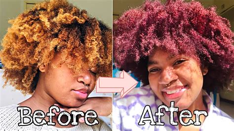 Dyeing My Natural 4c Hair Burgundy Youtube