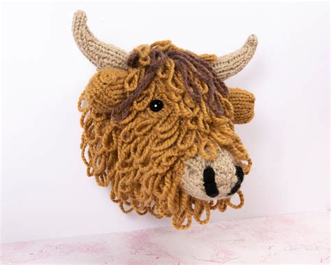 Giant Highland Cow Head Knitting Kit Sincerely Louise Store
