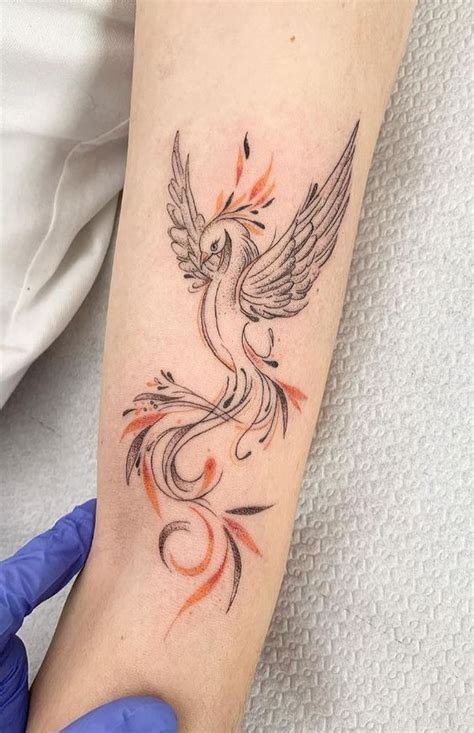 10 Extremely Cute Feminine Phoenix Tattoos