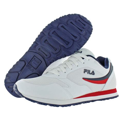 Fila Mens Forerunner Mesh Retro Athletic Trainer Tennis Shoes Sneakers