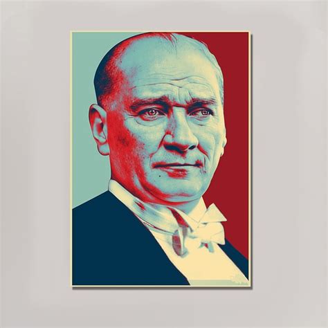 Pablofi Gazi Mustafa Kemal Atat Rk Portre Efektli Kanvas Fiyat