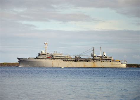 The Submarine Tender Uss Frank Cable As 40 Departs Apra Harbor Guam