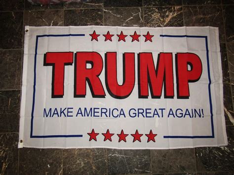 donald trump make america great again white 2 flag 3 x5 grommets garden and outdoor