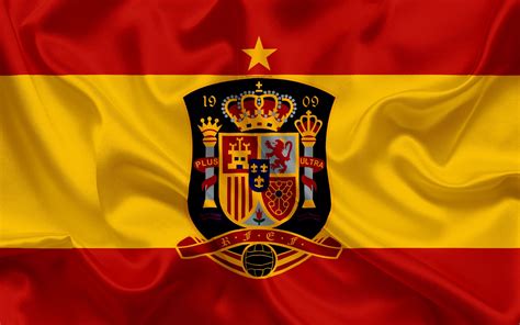 España El Equipo Nacional De Fútbol Emblema Logo De La Federación De