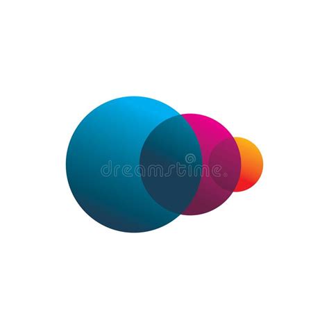 Creative Full Color Circle Bubble Group Team Logo Design Stock Vector