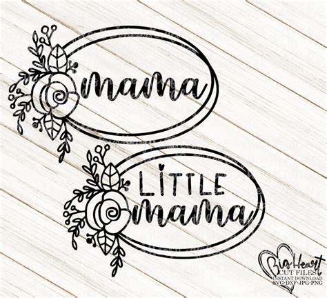 Mommy And Me Matching Svg Png  Dxf Mama Svg Little Etsy