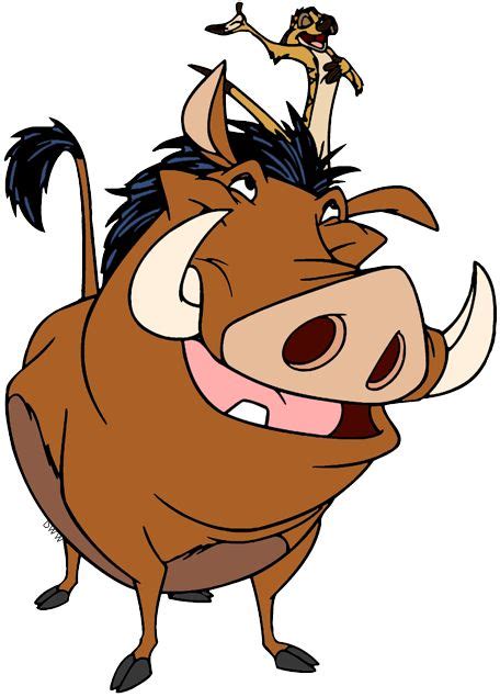 Clip Art Of Timon And Pumbaa From The Lion King