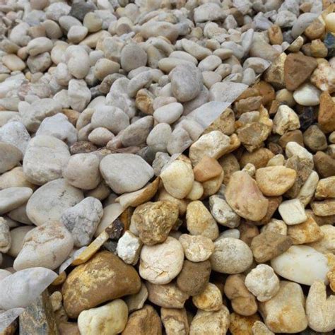 White And Brown River Rock Southern Landscaping Materials
