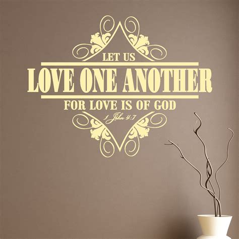 Love One Another Religious Quote Wall Sticker World Of