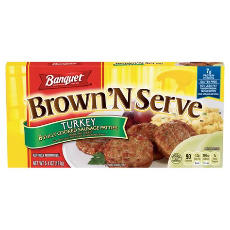 Save On Banquet Brown N Serve Turkey Sausage Patties Ct Frozen