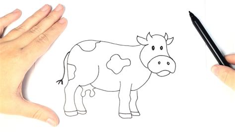 Cómo Dibujar Una Vaca Para Niños Dibujo Fácil De Vaca Youtube
