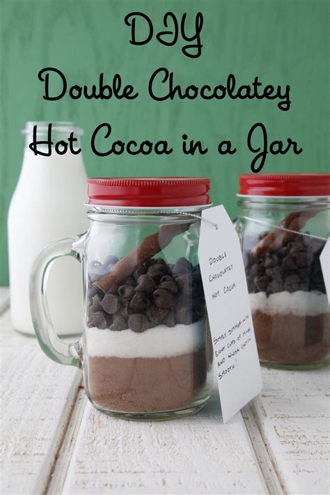 diy double chocolatey hot cocoa in a jar weelicious recipe jar diy hot chocolate hot