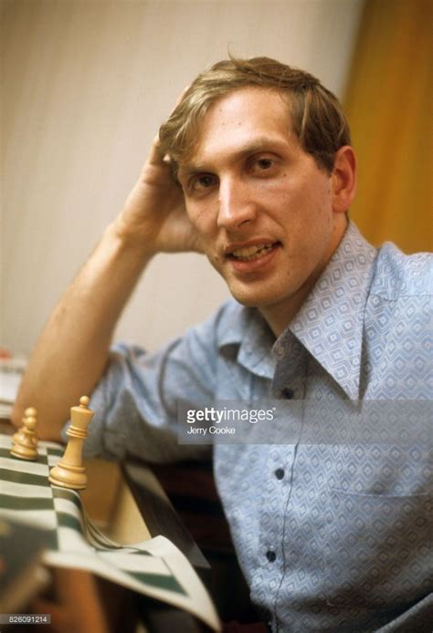Portrait Of Bobby Fischer Posing With Chess Board During Photo Shoot