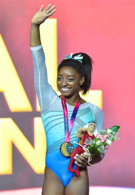 Simone Biles Makes Gymnastics History Becomes First Woman Ever To Win 4 All Around World Titles