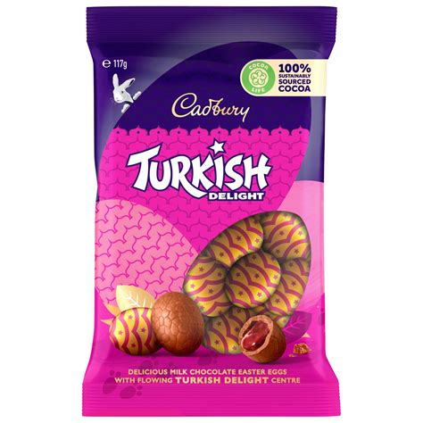 Cadbury Turkish Delight Egg Bag 117g Easter Egg Warehouse