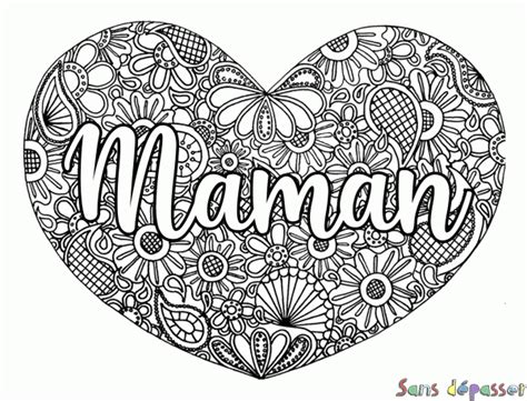 Coloriage Coeur Maman Coloring Pages My Xxx Hot Girl