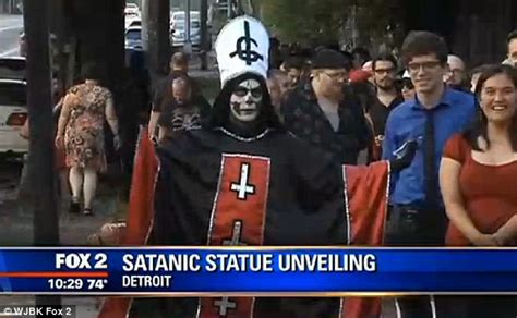 Satanic Temple Unveils Goat Headed Bronze Monument In Detroit Daily