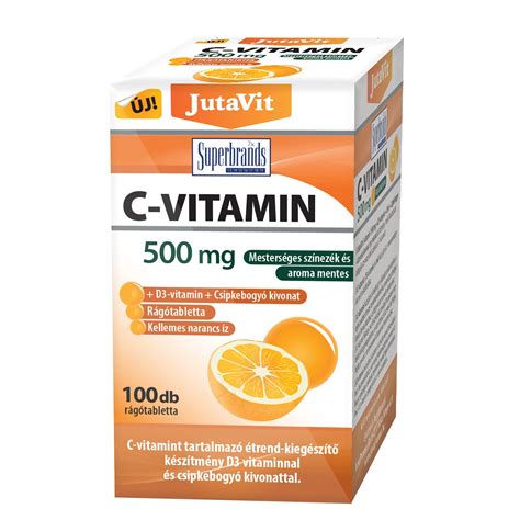 Vitamina C 500 Mg Vitamina D3 Masticabil Jutavit Pachet Familial 100