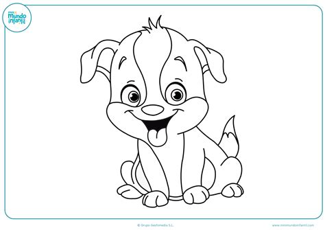 Dibujos De Perros Para Colorear A Lápiz Y Fáciles Perro Colorear