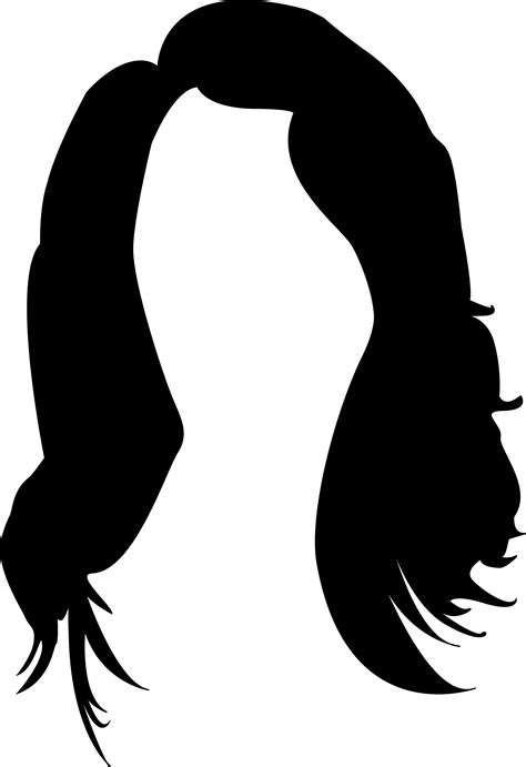 Long Hair Clipart Black And White 10 Free Cliparts Download Images On