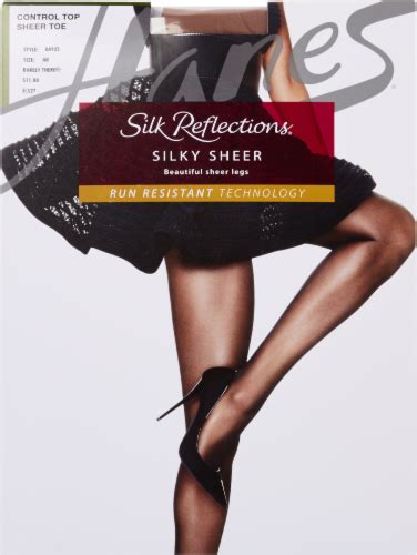 Hanes Womens Silk Reflections Control Top Silky Sheer Pantyhose