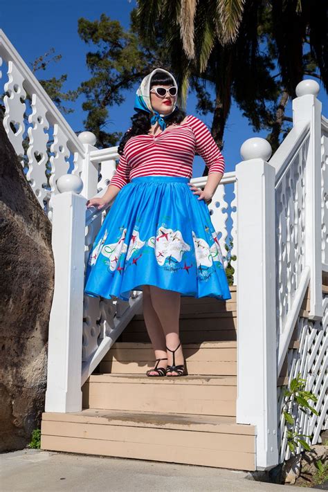 Pinup Couture Jenny 1950s Style Skirt In Mary Blair Planes Border