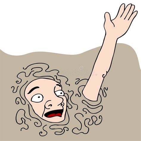 Sinking In Quicksand Stock Vector Illustration Of Sand 19399573