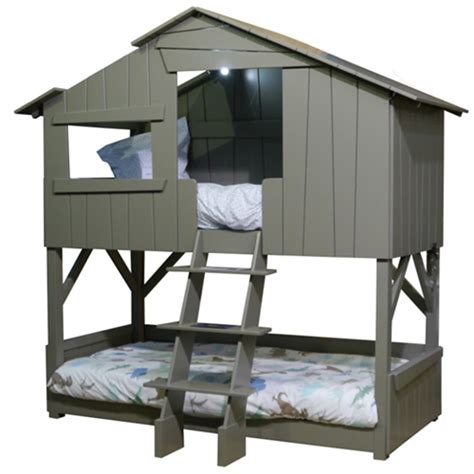 This bed is so completely awesome! Mathy By Bols Kids Treehouse Bunkbed in Artichoke | Cuckooland