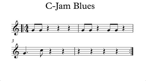 C Jam Blues Recorder Youtube
