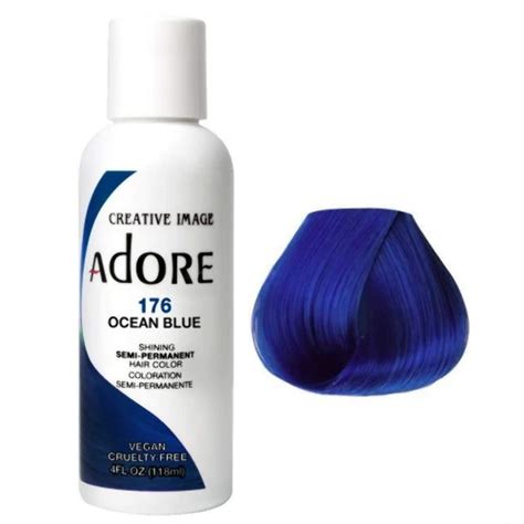 Adore Semi Permanent Haircolor 176 Ocean Blue 4 Ounce 118ml Beauty