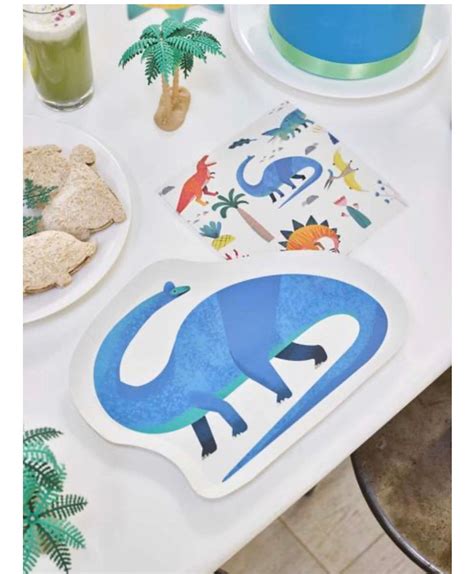 Dinosaur Party Dinner Plates Set Of 8 Dinosaur Birthday Etsy