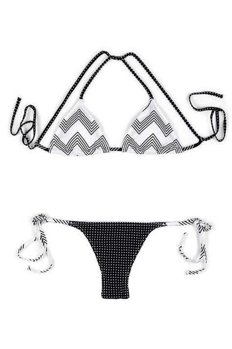 Triangle Bikini With Pattern Mix