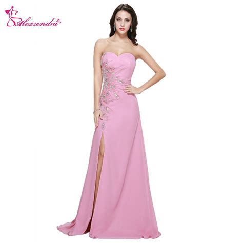 alexzendra beaded crystal long sexy mermaid prom dresses with side slit plus size sexy evening