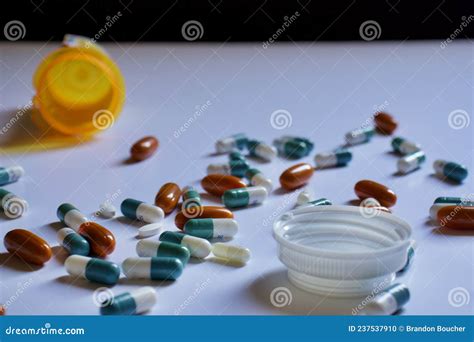Close Up Of Medication Spread Out Stock Photo Image Of Narcotic