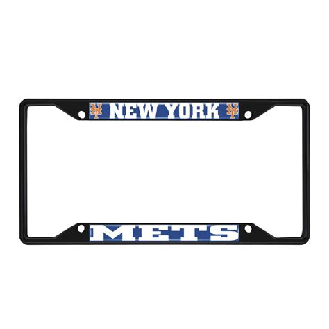 Fanmats Mlb New York Mets License Plate Frame Black