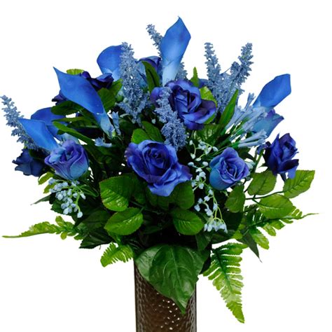 Inspired by the wonders of nature and our passion for all things floral, we proudly stock the most diverse and wide range of artificial flowers, arrangements, artificial greenery and plants in australia so you can bring outside inspirations into your surroundings… best of all we can deliver them. Roses and Calla Lilies (Silk Cemetery Flowers) - Cemetery ...