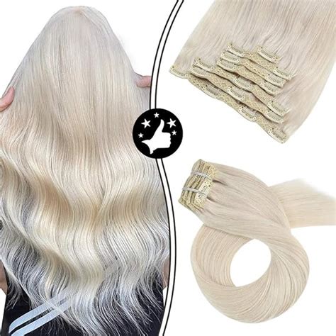 Moresoo 12 Inch Clip In Real Hair Extensions Color 60a